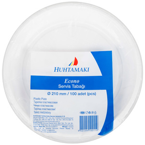 Plastik Tabak 21 cm 100’Lü