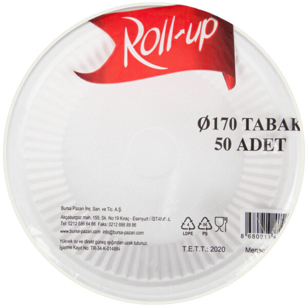 Plastik Tabak 17cm 50’li